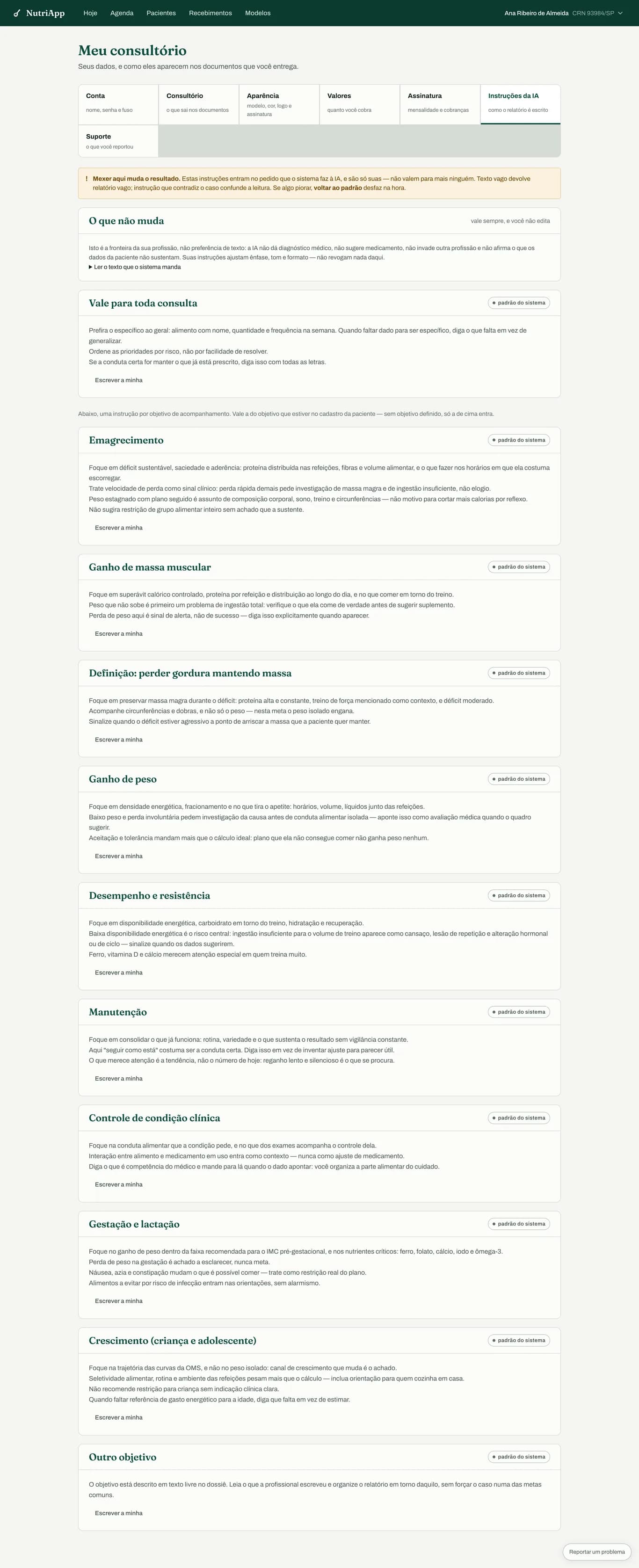 Uma instrução por objetivo, e você escreve a sua